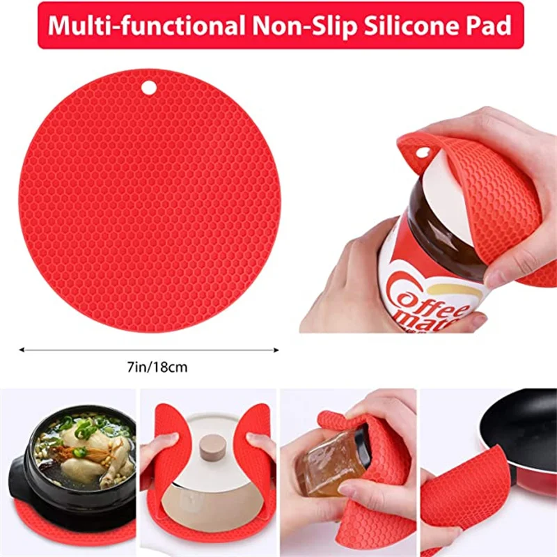 Multifunctional 6-in-1 Bottle and Jar Opener with Non-Slip Grip