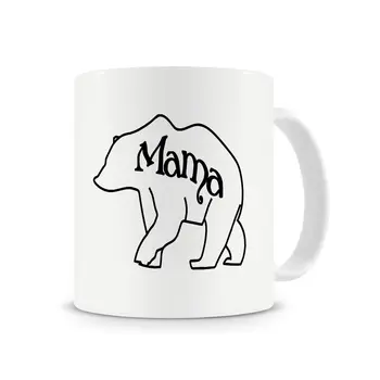 

Mama Bear Mug,Best Mom Ever Mug,Boss Mom Gifts,Mother's Day Gift,Best Mom Mug Cup with Stirring Spoon