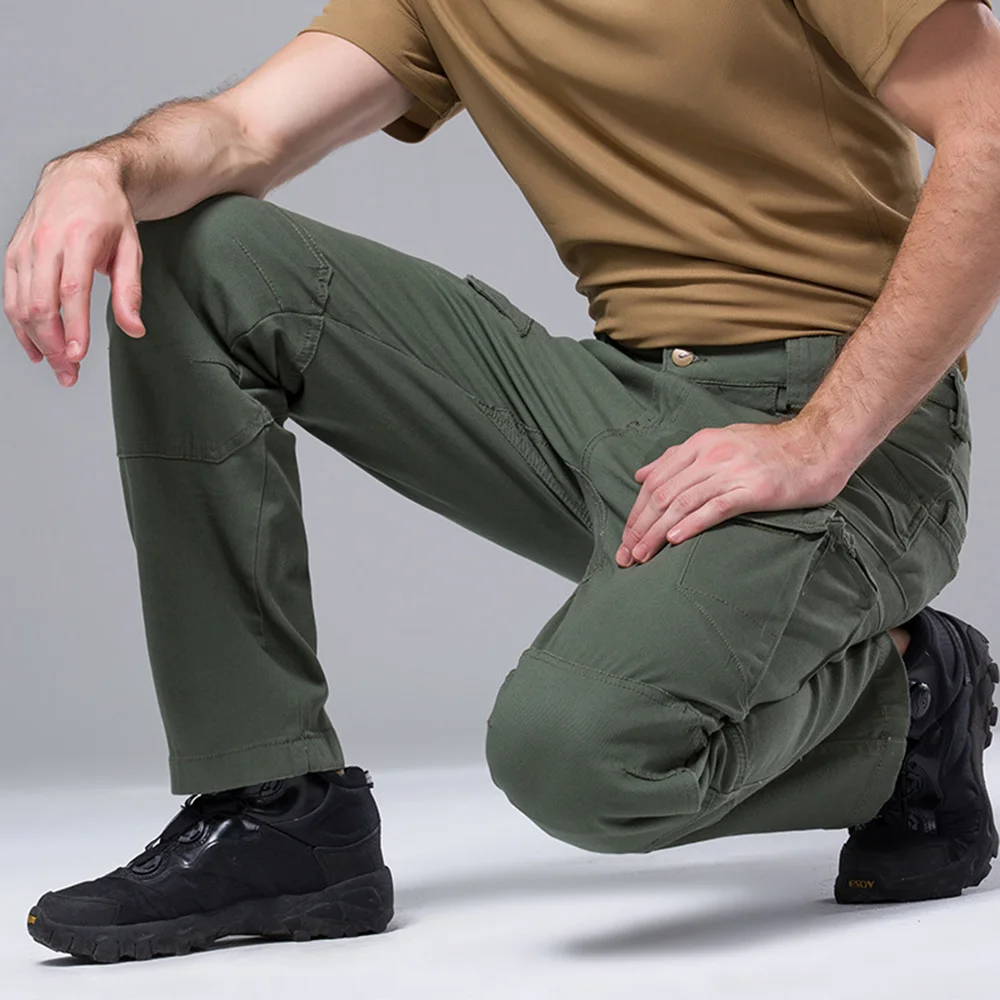 

Tactical Pants Army Male Camo Jogger Plus Size Cotton Trousers Many Pocket Zip Military Style Camouflage Black Men's Cargo Pants