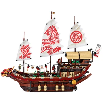 

Building Blocks toy Assembling small particles Building Blocks set Phantom Ninja Dragon Ship Assembled Model Building Block Toy