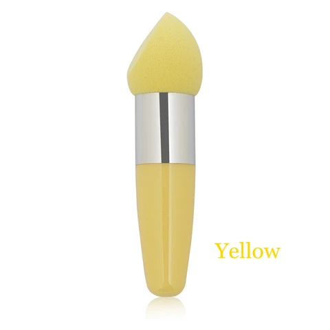 Women Beveled Head Makeup Sponge Foundation Powder Sponge Beauty Cosmetic Puff Face Makeup Brushes Tools with Handle
