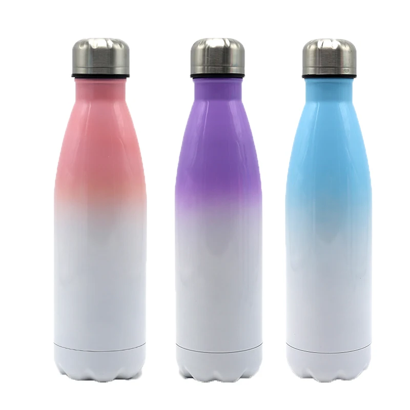 

Wholesale 17oz DIY Sublimation Gradien Cola Cup Insulate Stainless Steel Color Bottle Portable Double Wall Outdoor Sport Bottle