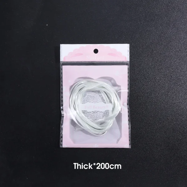 Thick 2m 110 шт Стекловолоконные гвозди для наращивания УФ-геля для строительства, удлиняющие нитки, скребок из шелкового волокна, наклейки для маникюра, формы, аксессуары LA1578 - Цвет: Thick 2m