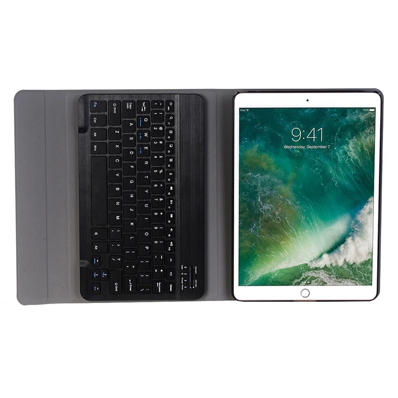 Чехол с клавиатурой для IPad 10,2 дюймов-чехол с магнитной съемной беспроводной Bluetooth клавиатурой