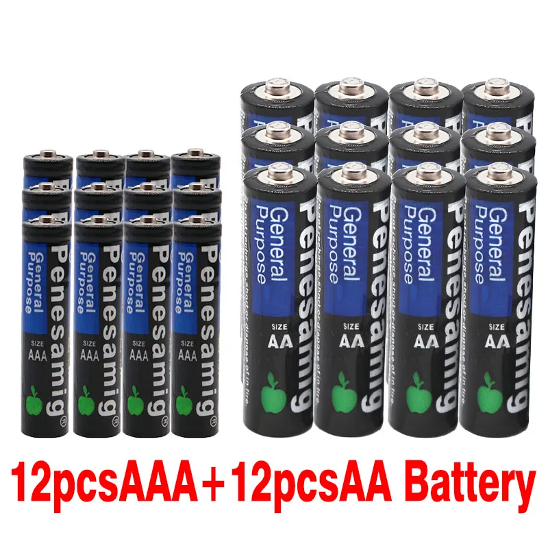 AA20PCS+ AAA20 шт 1,5 В AAA батарея 3a щелочной угольно-Цинковый элемент LR03 SUM4 и 1,5 в aa батарея 2a сухая щелочная батарея