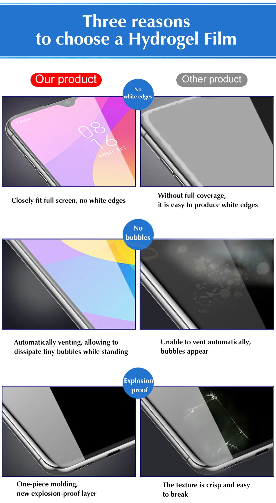 1-3 шт 100D Полный экран протектор Гидрогелевая пленка для Xiaomi Mi 9T Pro 8 A3 Lite 9 SE Pocophone F1 мягкая защитная пленка не стекло