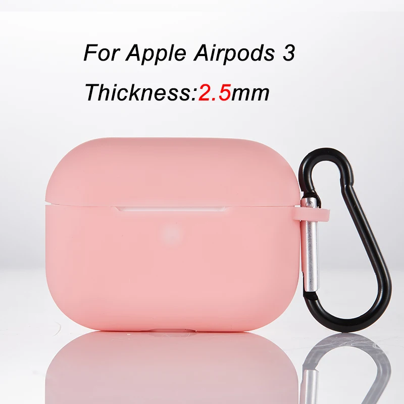 Мягкий силиконовый защитный чехол для наушников для Apple Airpods 1 2 3 Pro Bluetooth беспроводной чехол для наушников s Аксессуары для гарнитуры - Цвет: 0001-pink-3T