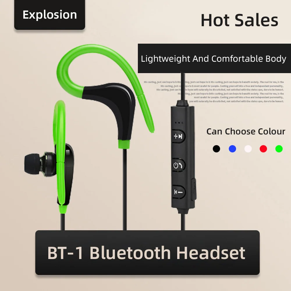 Спортивная Bluetooth гарнитура карамельных цветов подвесные наушники на шею HD стерео