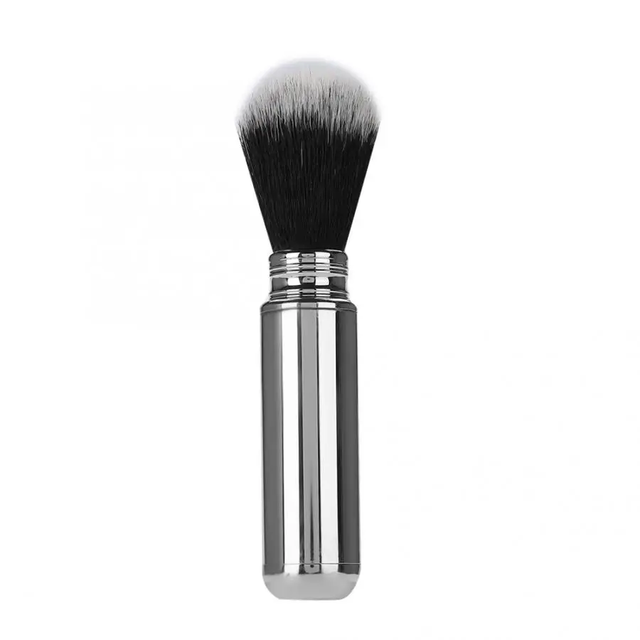 Bright Silver Крем для бритья портативная Мужская щетка для бороды с алюминиевой ручкой съемная щетка для бритья для домашнего использования в путешествиях щетка для лица - Цвет: Bright Silver