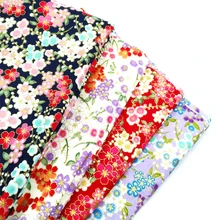 Темно-синий красный хлопок вишневый цвет Бронзирующая ткань, нарезанная ткань для изготовления ювелирных изделий, лоскутное шитье, японская ткань