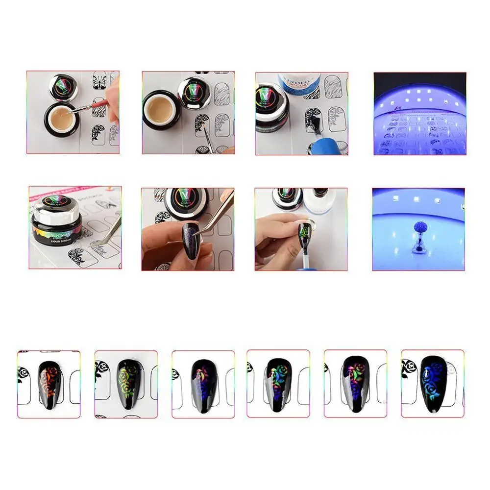 Thermochromic Liquid Crystal Mood Color changing UV LED Soak Off Pedicure Gel Nail Polish Permanent Varnish 4