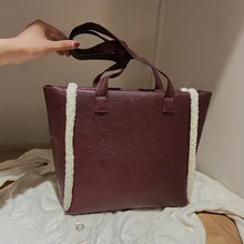 

Big Design Women's Tote Bag Luxury Soft Leather Shoulder Bag Large Capacity Top Handle Shopper Bag Female All Match Handbags Sac