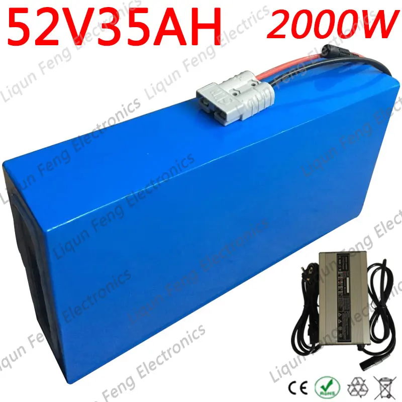 52V E-Bike Batteries 10Ah 13Ah 15Ah 20Ah 25Ah 30Ah 35Ah Electric Bicycle Lithium Battery 48V 1000W 2000W | Спорт и развлечения