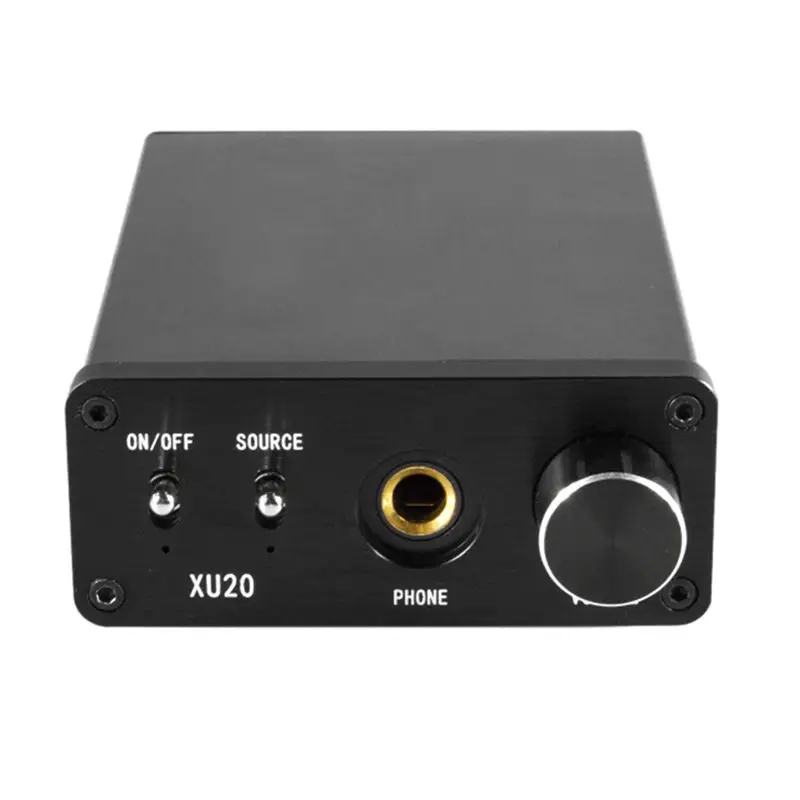 Xu20 Mini Hifi Audio Decoder Amp Support Coaxial Spdif/Optical Input 6.35Mm Earphone Rca Audio Output Amplifier For Tv Dvd(Eu Pl