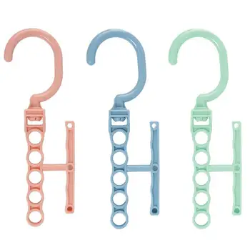 

Plastic 5 Circle Multilayer Windproof Clothes Hanger Organizer Fixed Holder Storage Rack Anti-Slip Buckle Hanger Home Organizer