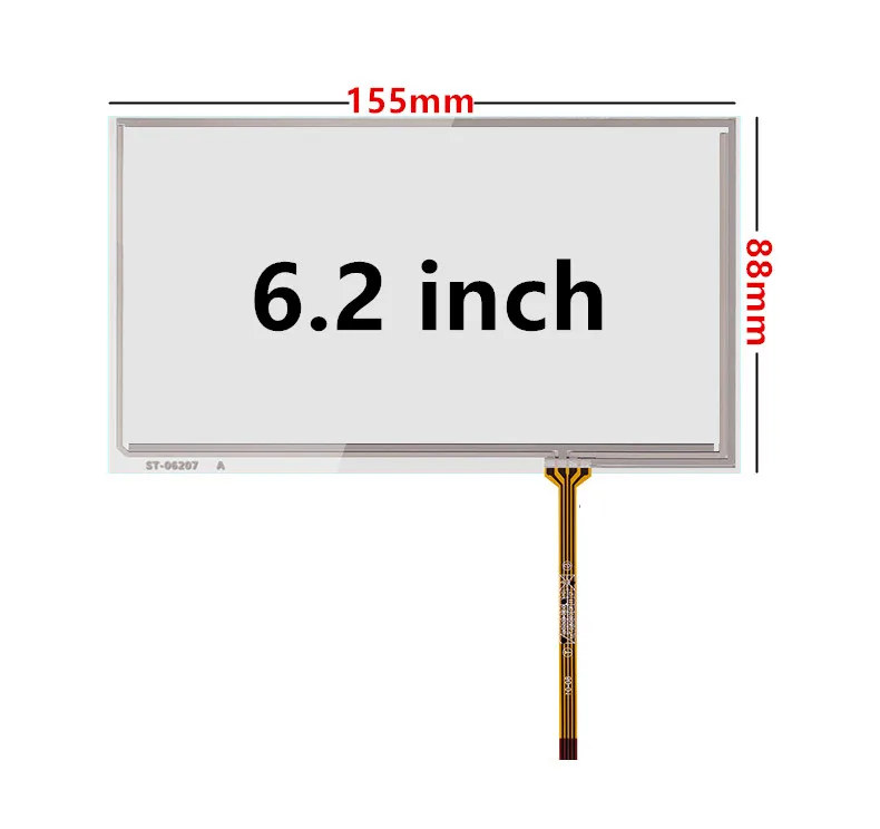 Polegada Resistência Digitador Touch Screen Peças de Reposição do Painel de Vidro para o Carro Dvd de Navegação Gps Multimídia 6.2 - Imagem 6