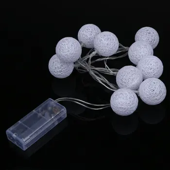 

1.3m 10 LED Light String Creative Wool Ball Lamp Battery Operated Home Indoor Decor Fairy Light for Christmas Wedding Party