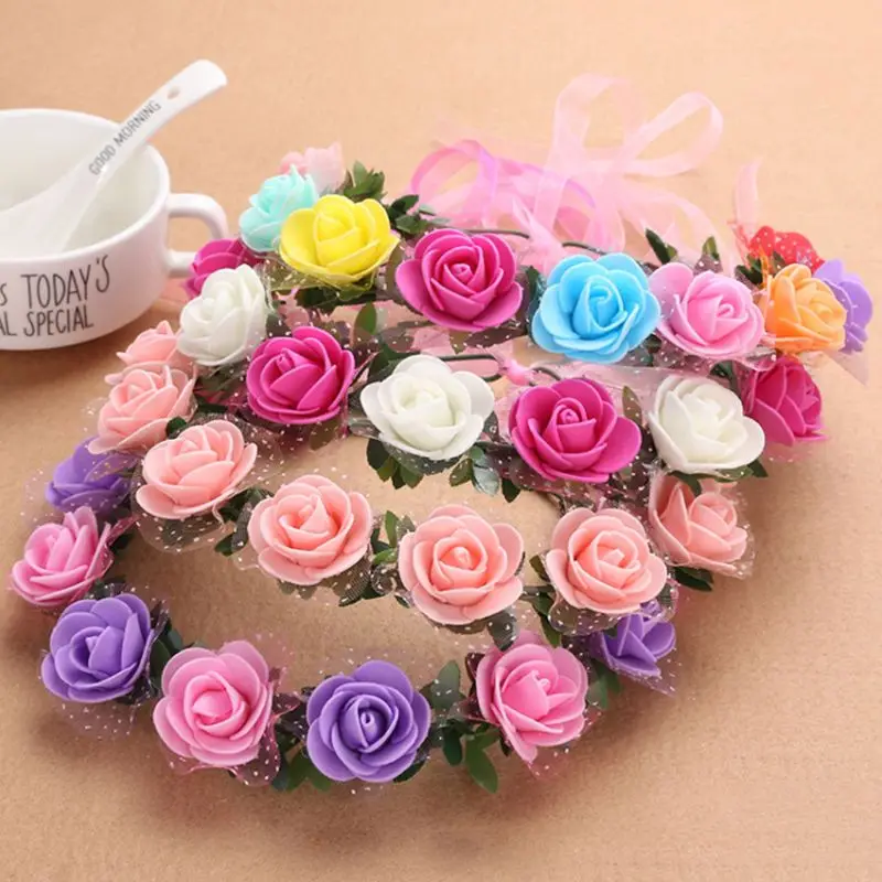 Travel Photo Props Women Bridal Artificial 9 Foam Rose Flower