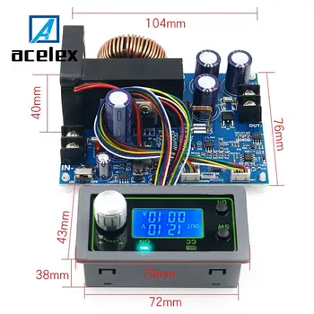 

WZ5012L DC DC Buck Converter CC CV Step-down Power Module 50V 20A 1000W Adjustable Voltage Regulated power supply