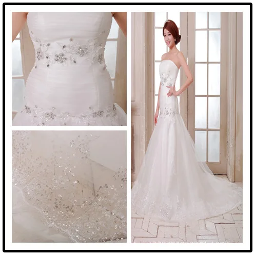 Vestido de noiva, романтическое кружевное свадебное платье,, милое, кружевное, сзади, аппликация, тюль, часовня, шлейф, Русалка, свадебные платья