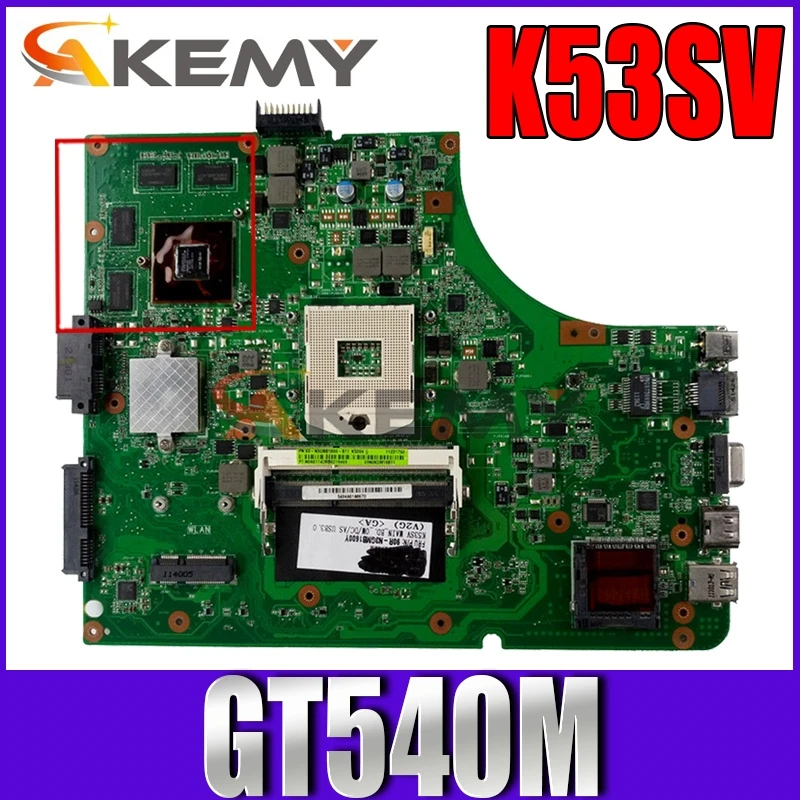 Материнская плата Akemy K53SV для ноутбука ASUS K53SM K53SC K53SJ P53SJ A53SJ оригинальная