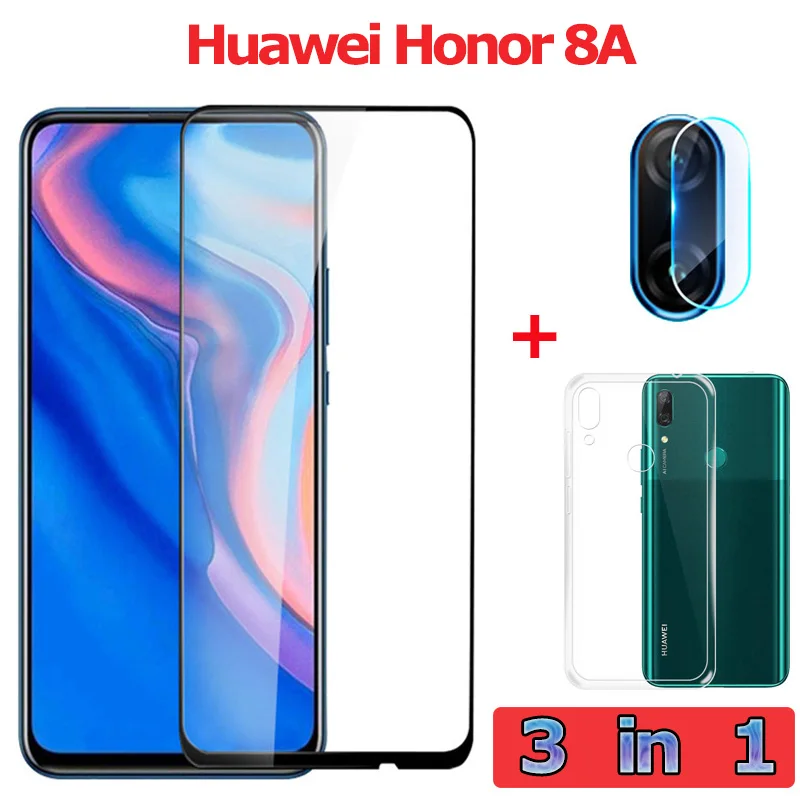 3-в-1 закаленное cтекло Huawei P Smart Z/ kамера cтекло Honor 8A cтекло Huawei P Smart /Z защитное стекло на хонор 8а стекло на хуавей п смарт /Z cтекло п смарт Z стекло Honor 8A Huawei P Smart Z/ glass - Цвет: Honor 8A 3-in-1