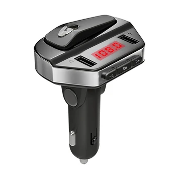 

Bluetooth FM Transmitter Earphone Car Kit Car Audio MP3 Player with Dual USB Chargering AS99