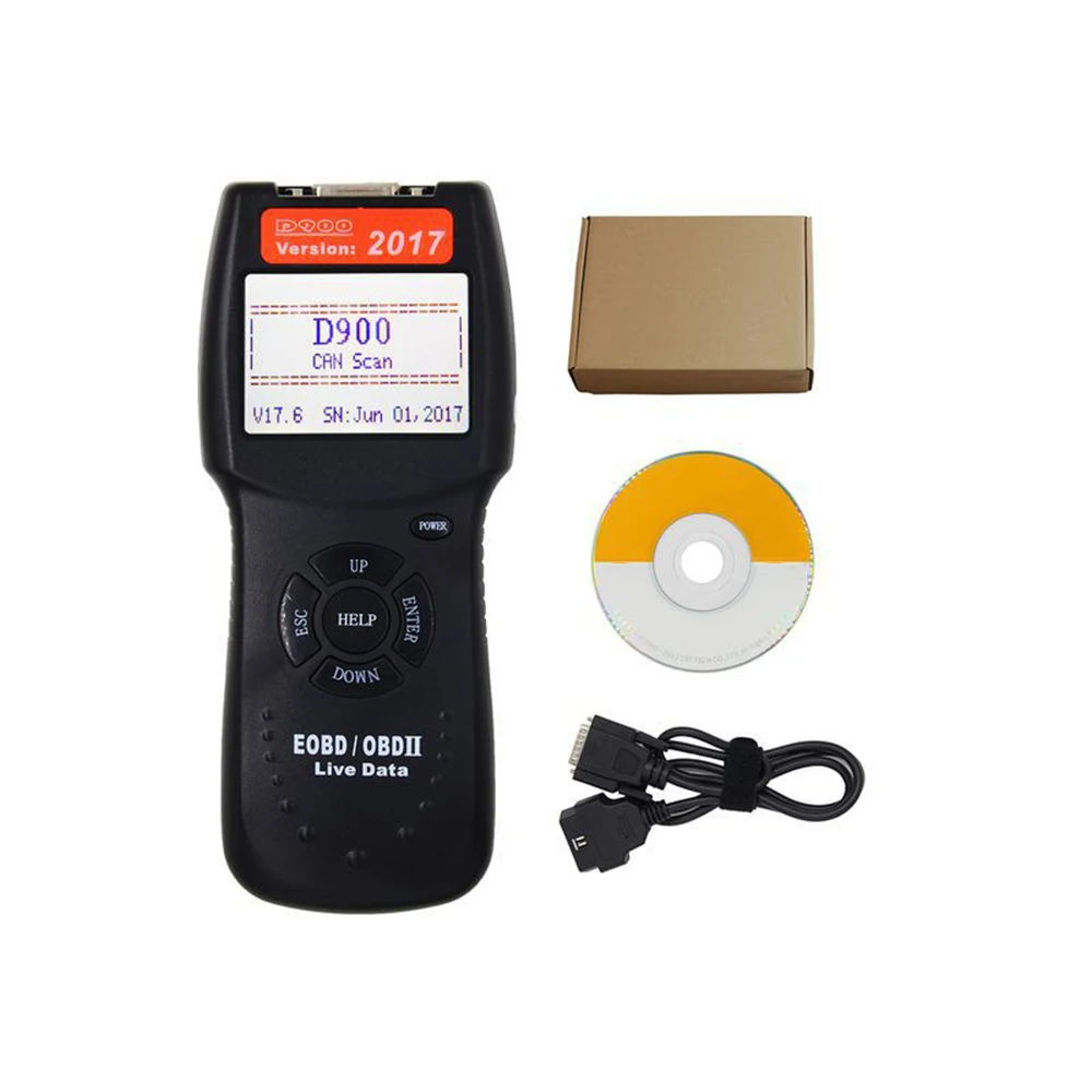 

Detector supports new cars for 2017.6 Version Auto code reader The D900 V2017.6 OBD2 code reader