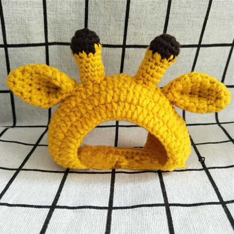 Hand Knitted Pet Hats Cartoon Shaped Warm Cat Dog Cap Festival Party Accessories LAD-sale