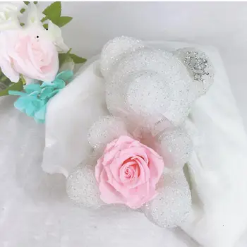 

Crystal Diamond Gift Ornament Eternal Flower Diamond Bear Christmas Decoration Toy Home Decor Exquisite Cute