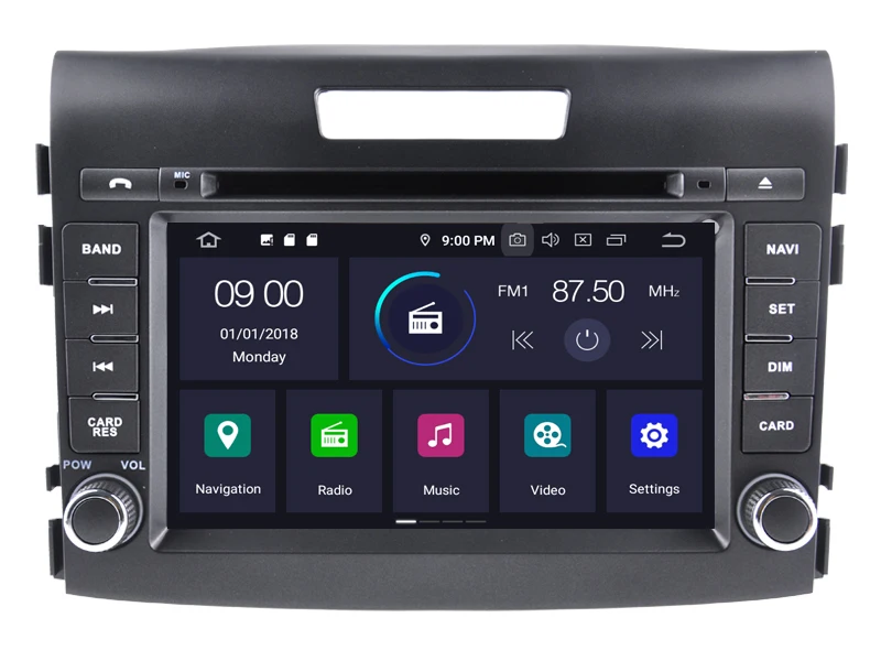 RUISO 4g+ 64g 8-Core автомобильный DVD плеер Android 9,0 для HONDA NEW CR-V 2012 автомобильный мультимедийный DVD Авто Радио Стерео 1080P GPS wi-fi DVR dab obd ips