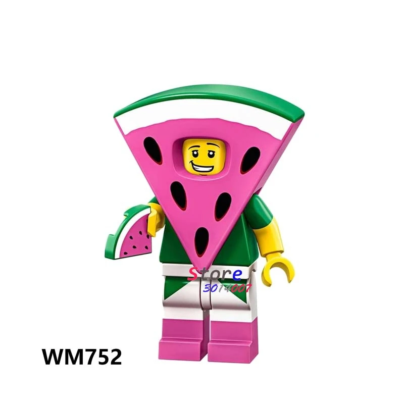 WM752 50 шт. История игрушек Мультфильм Анна Жираф арбуз хула Лула Люся конфеты рэпер котенок поп звезда строительные блоки для детей - Цвет: WM752