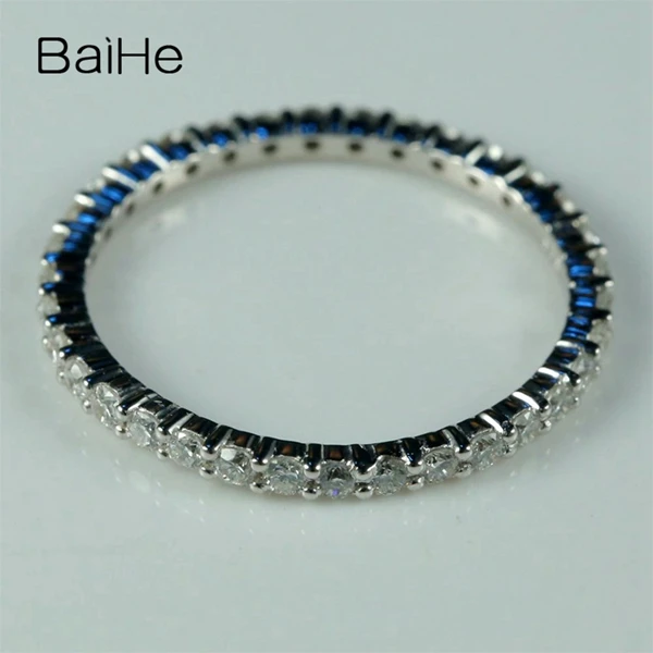 BAIHE 4/10CT натуральные бриллианты обручальное кольцо из цельного белого золота 18 К обручальное кольцо#5 модное Подарочное кольцо