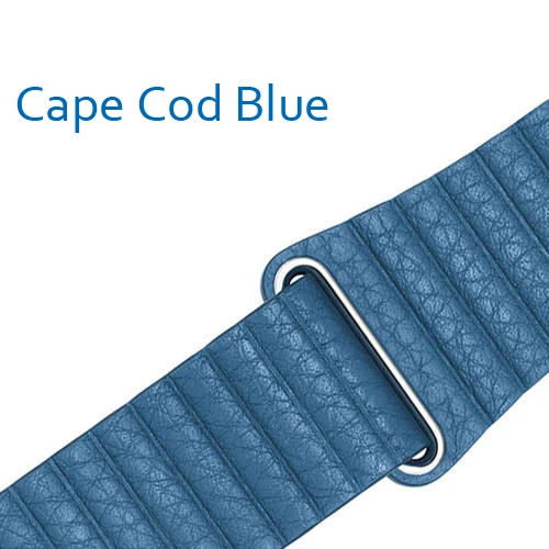 cape cod blue Ремешок для apple watch ремешок 44 мм 40 мм apple watch 5 4 3 2 1 iwatch ремешок 42 мм 38 мм Натуральная кожа Современная Пряжка браслет ремень - Цвет ремешка: cape cod blue