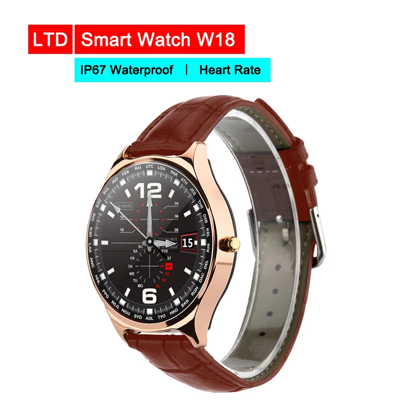 

Smart Wristband W18 Smart Watch Bracelet Sports Fitness Blood Pressure Heart Rate Call Message Reminder Android Pedometer Band