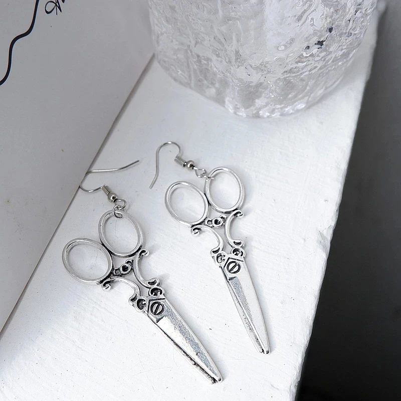 

1 Pair New Stylish Modern Earrings Handmade New Fashion Designers Punk-Style Scissors Earrings Women'S Earrings