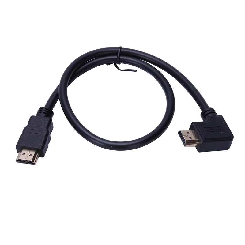 Высокоскоростной кабель HFES 90 градусов с прямым углом A к Hdmi 2 0 Golded коннектор 18G