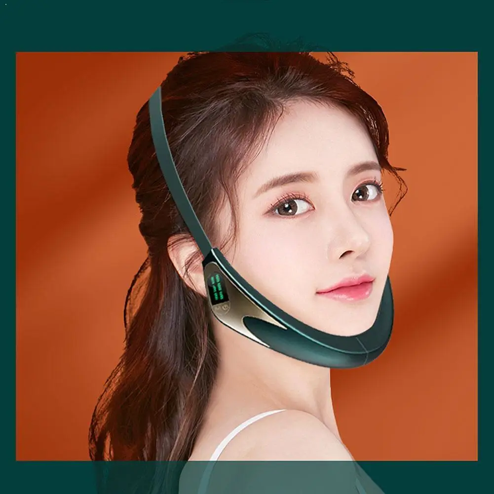 

Chin V-Line Up Lift Belt Machine Red Blue LED Photon Device Vibration Therapy Lifting Massager Face V-Face Care Slim D0K7