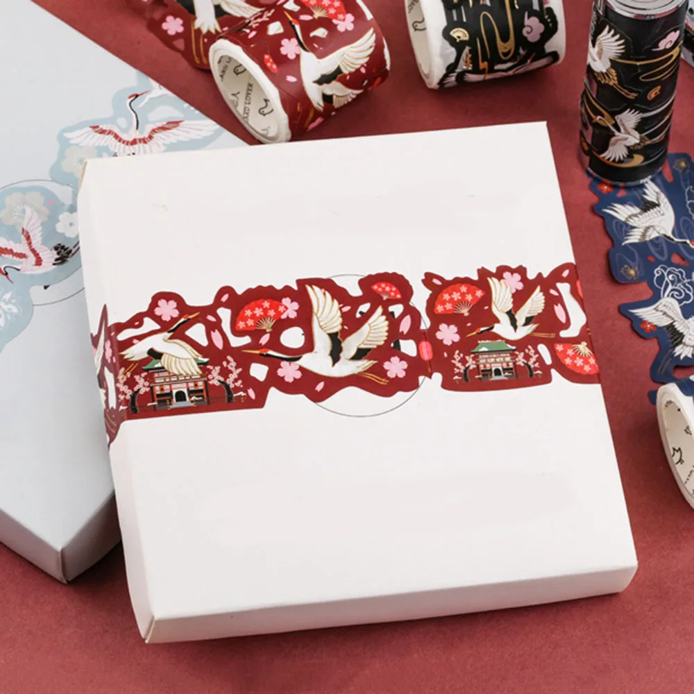Creative DIY Craft Paper Tapes New Fashion Decorative Lace Roll Sticky Paper Chinese Style Stationery School Supplies