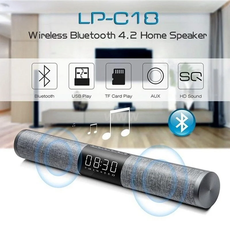 

20W Bluetooth Speaker Hifi Soundbar Subwoofer Bass wireless portable bluetooth speaker music center Home theater loudspeaker