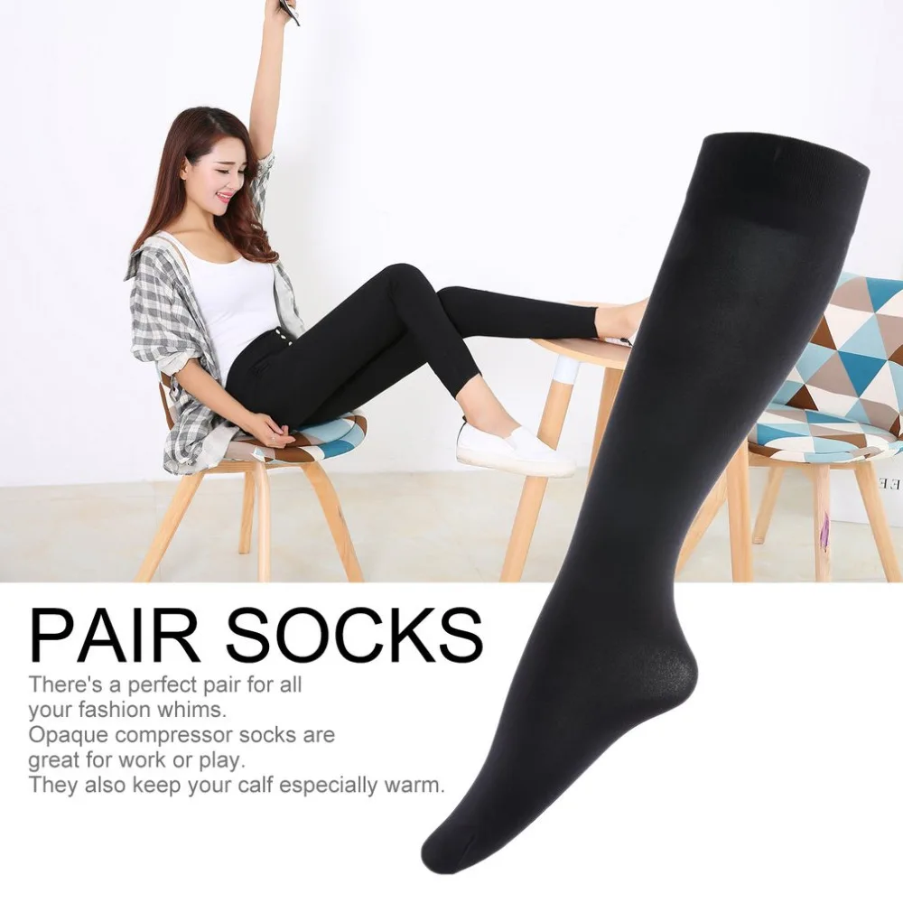 Эластичные Компрессионные носки для мужчин и женщин, для расслабления икр, для ног, варикозные вены, носки унисекс, мягкие, 1 пара, чудо, Анти-усталость, носки