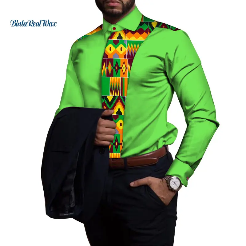 Casual 100% Cotton Mens Shirt African Clothing Dashiki Patchwork Print Shirt Tops Bazin Riche Traditional African Clothing WYN81 Casual 100% Cotton Mens Shirt African Clothing Dashiki Patchwork Print Shirt Tops Bazin Riche Traditional African Clothing WYN81
