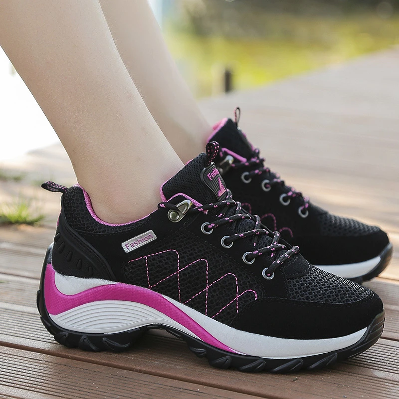 Zapatos de tenis de marca para Mujer, zapatillas de plataforma, calzado deportivo para exteriores, aumento de con cojín de aire, novedad|Zapatos de tenis| - AliExpress