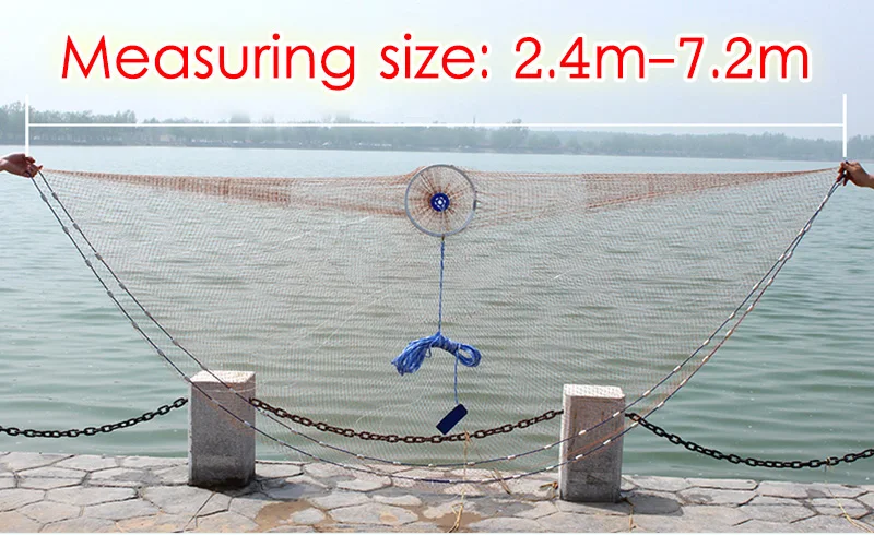 Redes de Pesca Rede de Fundição Malha com Cascos Rede de Pesca Lawaia Jogar Voar Pequena Captura Diâmetro 2.4m-6.0m Fundição Net Mão 2 Rede de pesca