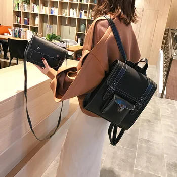 

2020 new Korean version of the shoulder bag women's casual fashion simple multi-purpose student travel backpack ladies