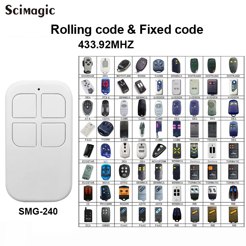 Для Motorline V2 PHOX 2 PHOX 4 PHOENIX 2 PHOENIX 4 DOORHAN RIB ROGER 433,92 МГц клон гаражной двери с дистанционным управлением
