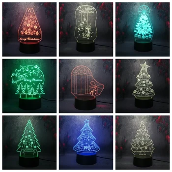 

Creative Gift Xmas Tree Plug LED Energy Saving Lamp Dream Cartoon Baby Sleep Lighting Night Bulbs 3D DIY Child Bedroom Decor Toy