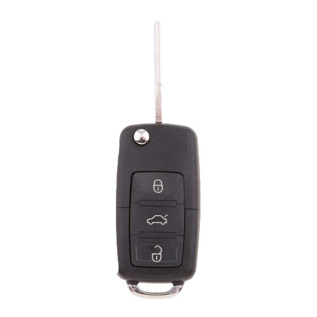 Car 3 Button Key Case Fob Housing Repair Kit for VW Bora Passat Jetta Sharan