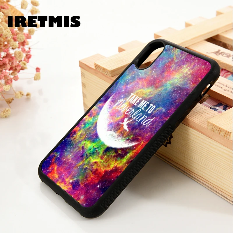 Iretmis 5 5S SE 6 6S Soft TPU Silicone phone case cover for iPhone 7 8 plus X Xs 11 Pro Max XR Take Me To Neverland Peter Pan |