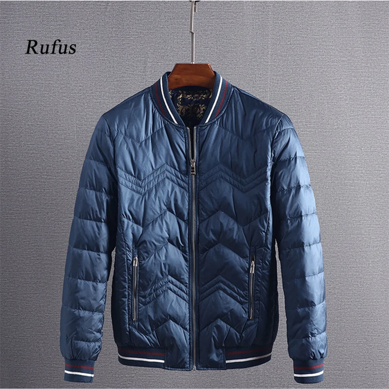 

Y4Y116 Men puffer jacket white duck down jacket men short jacket coat winter men baseball collar puffer jacket men streetwear